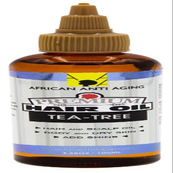 African Anti Aging Premium Hair Oil Tea-Tree 3.38 Oz (Pack of 3)