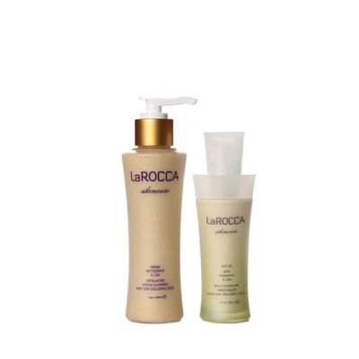LaROCCA Exfoliating Cream Cleanser and Daily Hydrating Moisturizer Duo