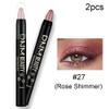 evpct 2Pcs Cream Eyeshadow Sticks Set for Eyes Waterproof, Rose Shimmer Matte Eye shadow Stick Pencil Pen Bulk sombras en crema para ojos 27+27 view 2