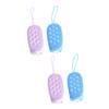 Amosfun 4pcs Shower Brush Dual-Sided Bath Scrubber for Exfoliating and Massaging Skin for Adults and Random Color Bathing Helper view 1