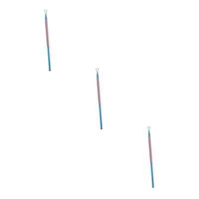 balacoo 3pcs Colorful Nail Art Cuticle Pusher Tool for Polish Removal Lightweight Manicure and Pedicure Accessory for Home and Salon Use
