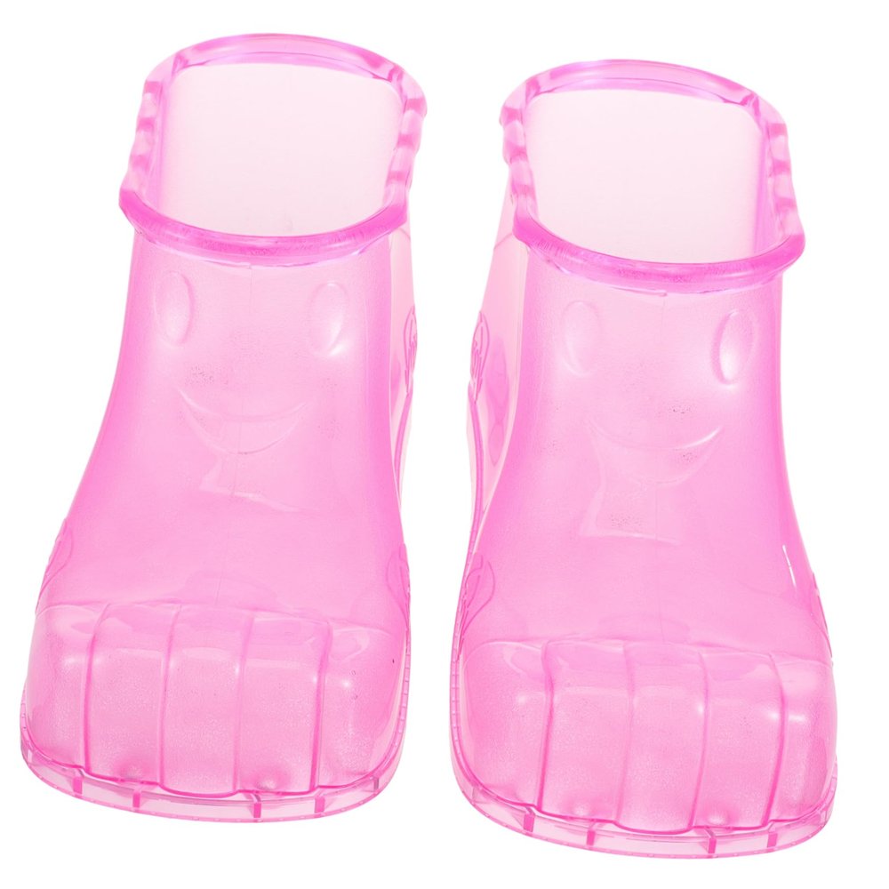 Anneome 1pair Massage Foot Bath Shoes Foot Soak Tub Shoes for Relaxation and Blood Circulation for Home Use Fits Small Red