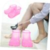 Anneome 1pair Massage Foot Bath Shoes Foot Soak Tub Shoes for Relaxation and Blood Circulation for Home Use Fits Small Red view 3