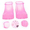 Anneome 1pair Massage Foot Bath Shoes Foot Soak Tub Shoes for Relaxation and Blood Circulation for Home Use Fits Small Red view 4
