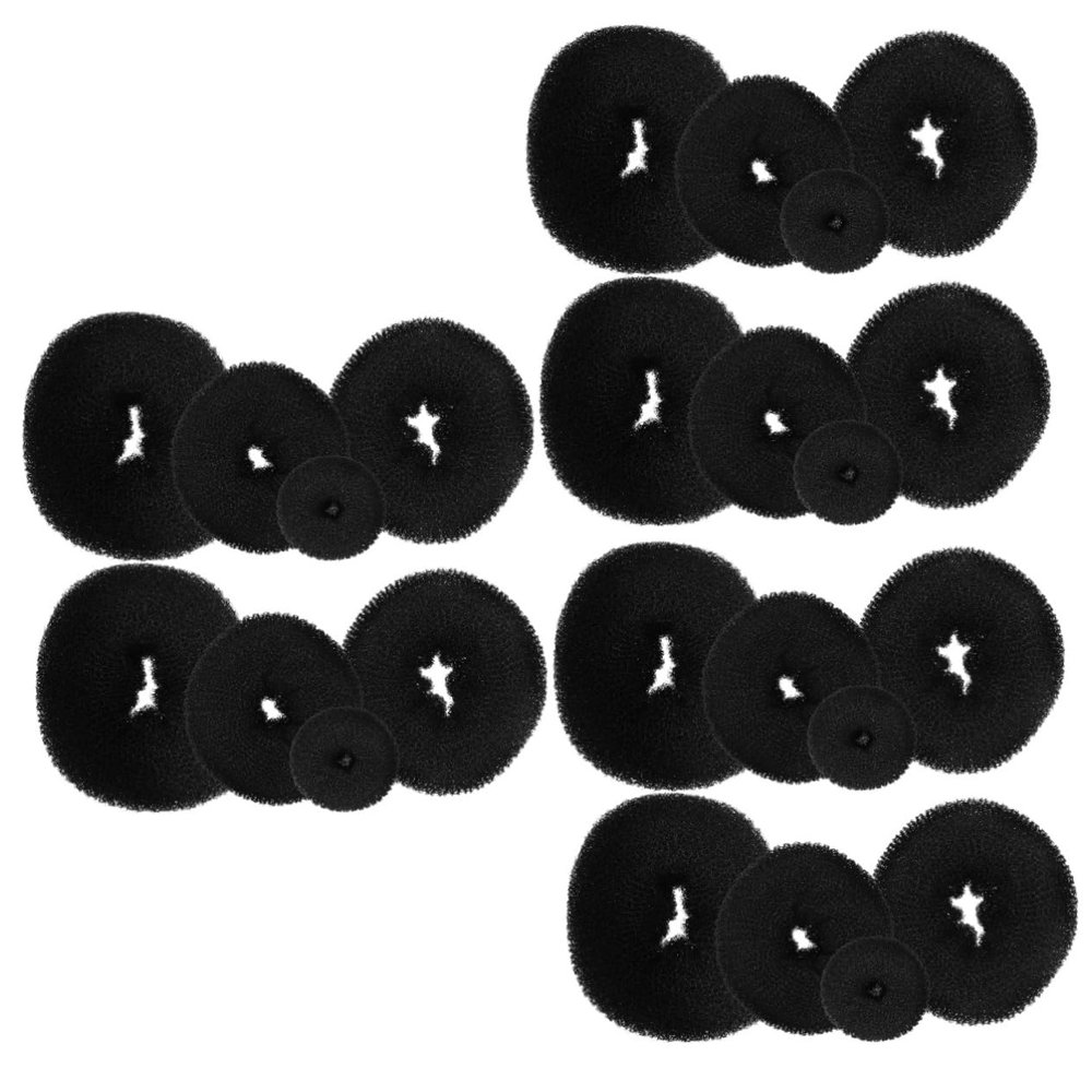 balacoo 24pcs Reusable Hair Bun Maker Compact Bun Shaper for Elegant Hairstyles Donut Shape Tools for Weddings Proms More Easy Hair Styling Accessories