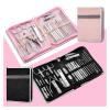 26 Pcs Manicure Set Stainless Steel Nail Clippers Cuticle Nipper Pedicure Care Tool Dead Skin Scissor Cleaning Grooming(Pink) view 3