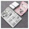 26 Pcs Manicure Set Stainless Steel Nail Clippers Cuticle Nipper Pedicure Care Tool Dead Skin Scissor Cleaning Grooming(Pink) view 4