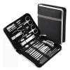 26 Pcs Manicure Set Stainless Steel Nail Clippers Cuticle Nipper Pedicure Care Tool Dead Skin Scissor Cleaning Grooming(Black) view 1