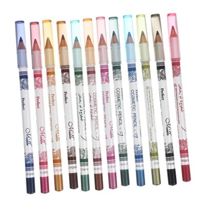 balacoo 12pcs Colored Eyeliner Pencil Set Quick Drying Lightweight Portable Smudge Eye Liner for Versatile Makeup Looks for Beauty Enthusiasts