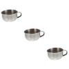 balacoo 3pcs Men's Bubbling Bowl Handle Shaving Soap Men's Silver Bowl for Simple Shaving Convenient Handle view 1