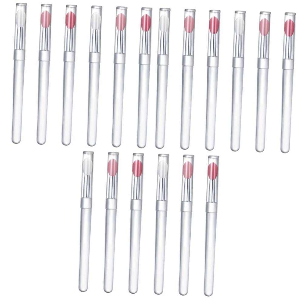 balacoo 18pcs Silicone Eyeshadow Cosmetic Lipstick Brush Lip Applicator Lip Mask Applicator Reusable Gloss