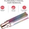 HAYNAH Facial Hair Remover, USB Rechargeable Eyebrow Trimmer, 2 in 1 Eyebrow Razor and Painless Hair Shaver with Indicator Light, Eyebrow Trimmer for Home or Travel Easy Cleansing view 3