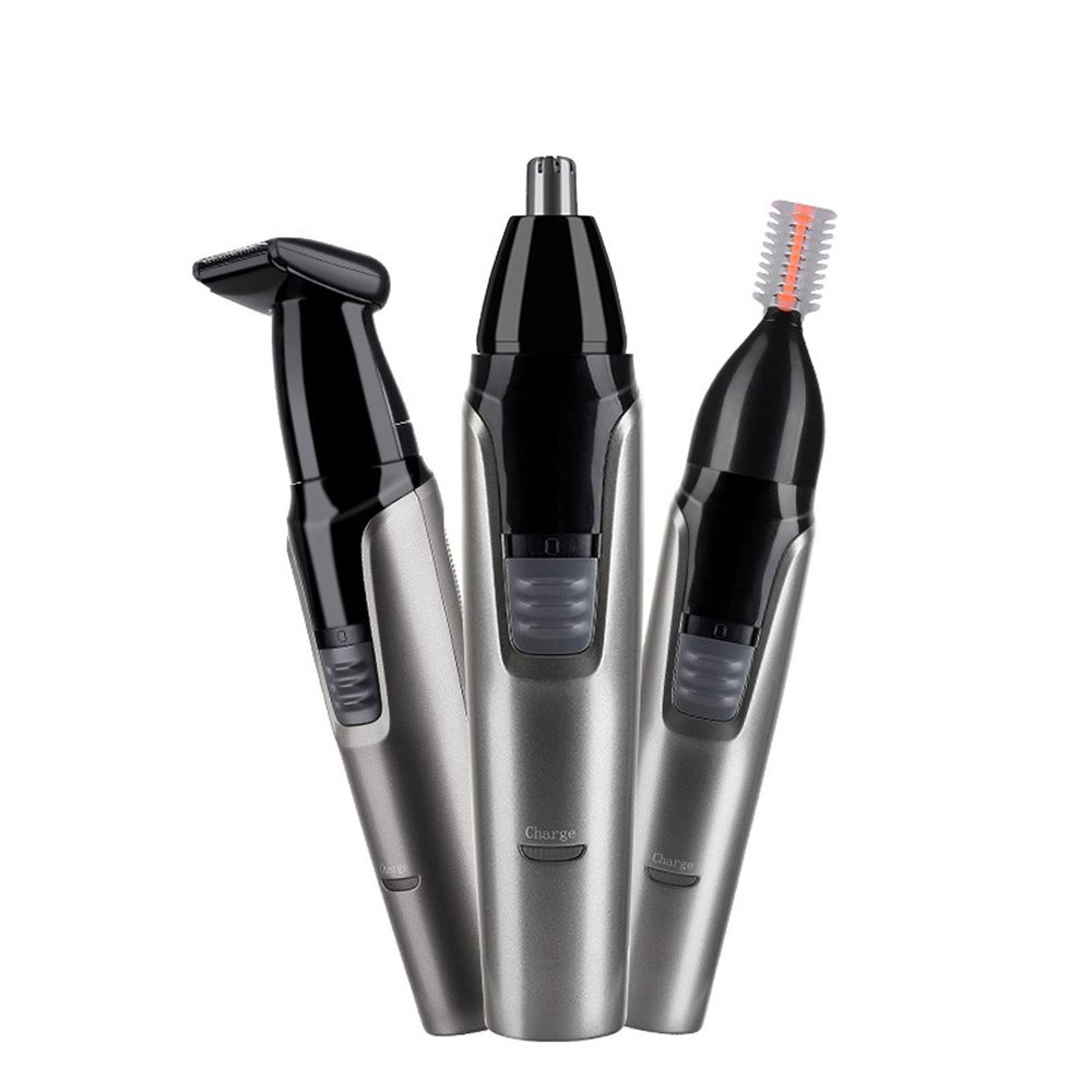 HAYNAH 3 in 1 Ear and Nose Hair Trimmer for Men and Women, Rechargeable Waterproof Eyebrow Hair Remove Facial Hair Trimmer, for Bathroom, Travel, Hotel Easy Cleansing