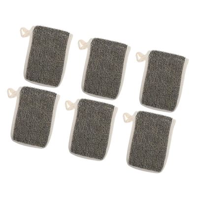 balacoo 6pcs Black Linen Soap Storage Bags with Foaming Net for Bath Exfoliating Saver Durable Shower Accessories