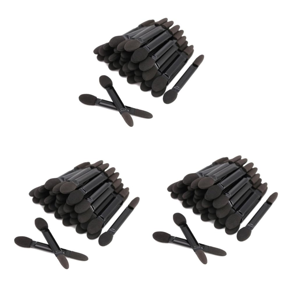 Balacoo 300 Pcs Eyebrow Applicator Brush Disposable Lip Make up Sponges for Face Eyeshadow Applicator Beauty Sponges Makeup Sponge Makeup Eyeshadow Brush Double Sided Miss Makeup Set, Size 1, Black