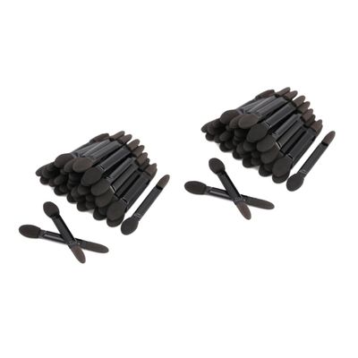 balacoo 200pcs Double-headed Eyeshadow Brush Kit Black Sponge for Women for Home Use Travel and Parties Lightweight Makeup Tools for Effortless Application