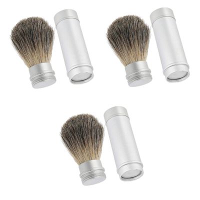 balacoo 3pcs Shaving Brush for Men Premium Blaireau Aluminum Handle Thick Dense Hair for Lathering Hairdressing Tool for Grooming and Beard Care