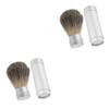 balacoo 2pcs Beard Brush for Men Premium Blaireau Shaving Brush with Aluminum Handle Dense Lather Applicator for Smooth Shaving Grooming Tool for Facial Hair Care view 1