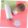 balacoo 2pcs Beard Brush for Men Premium Blaireau Shaving Brush with Aluminum Handle Dense Lather Applicator for Smooth Shaving Grooming Tool for Facial Hair Care view 2