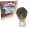 balacoo 2pcs Beard Brush for Men Premium Blaireau Shaving Brush with Aluminum Handle Dense Lather Applicator for Smooth Shaving Grooming Tool for Facial Hair Care view 3