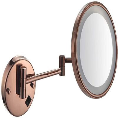 3X Magnification Wall Mounted Lighted Vanity Mirror LED Lighted 8 Inches Double Sided Makeup Mirrors Powered by Charging