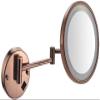 3X Magnification Wall Mounted Lighted Vanity Mirror LED Lighted 8 Inches Double Sided Makeup Mirrors Powered by Charging view 1