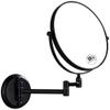 Bathroom Makeup Wall Mounted Black,8 Inch 1x/10x Magnification Shaving Mirrors, Double Sided 360 view 1