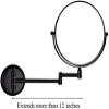 Bathroom Makeup Wall Mounted Black,8 Inch 1x/10x Magnification Shaving Mirrors, Double Sided 360 view 4