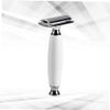balacoo 3pcs Men's Razor Double-sided Manual Razor Blade Vintage Shaving Machine Modern Design Lightweight view 2