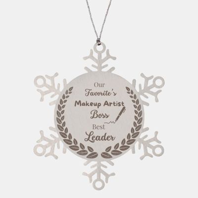 Makeup Artist Gift, Our Favorite's Makeup Artist Boss Best Leader, Gift for Boss Coworker Farewell Boss Day, Ornament Christmas for Friend, Boss Appreciation Gift Favorite's Makeup Artist