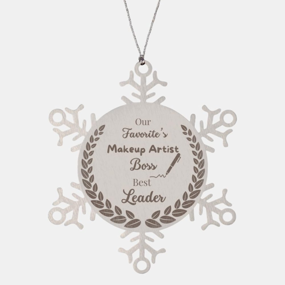 Makeup Artist Gift, Our Favorite's Makeup Artist Boss Best Leader, Gift for Boss Coworker Farewell Boss Day, Ornament Christmas for Friend, Boss Appreciation Gift Favorite's Makeup Artist