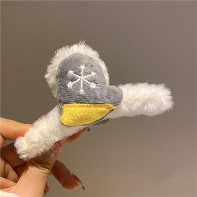 2023 Christmas Plush Hair Clip Cute Styling Grabbing Clip Ponytail Shark Clip Large Grabbing Clip Hair Accessory