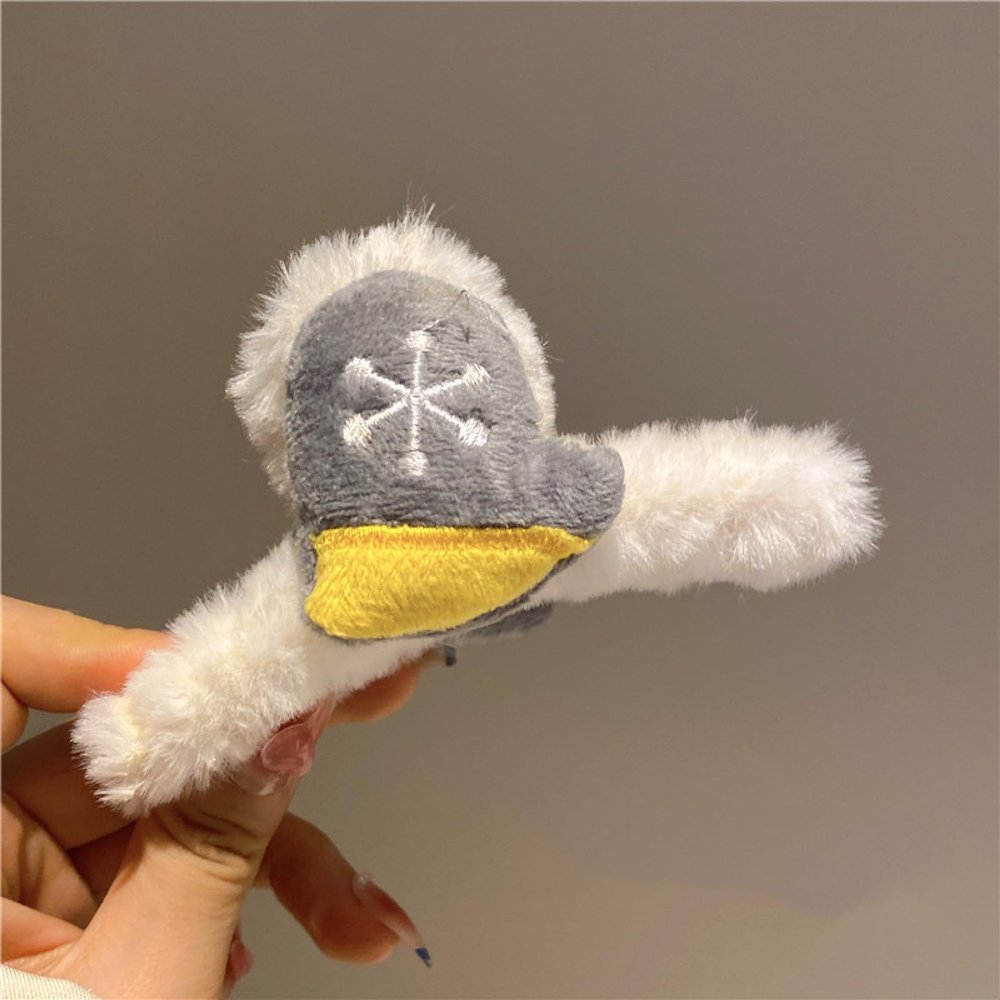 2023 Christmas Plush Hair Clip Cute Styling Grabbing Clip Ponytail Shark Clip Large Grabbing Clip Hair Accessory