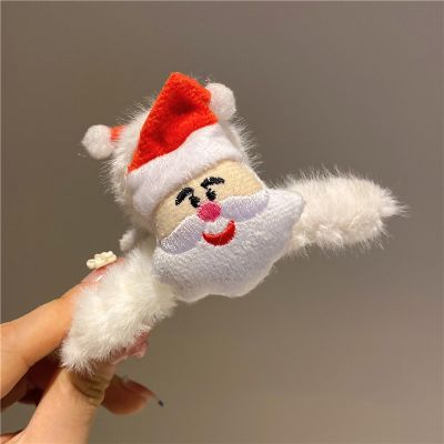2023 Christmas Plush Hair Clip Cute Styling Grabbing Clip Ponytail Shark Clip Large Grabbing Clip Hair Accessory