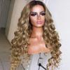 oulaer Ombre 1B27 Color Loose Wave Wig 13x6 HD Invisible Lace Front Wig Human Hair Brazilian Virgin Hair For Women 150% Density Body Wave Wig Pre Plucked Glueless Wig 22Inch view 3