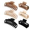 CHNOPS Big Hair Claw Clips for Women, Cute Hair Clips, Large Claw Clip for Thin Thick Curly Hair 90's Strong Hold Nonslip Hair Clips, Length of 3.2 inch, Color Random (10PCS, 8PCS, 6PCS) (6-Pack) view 1