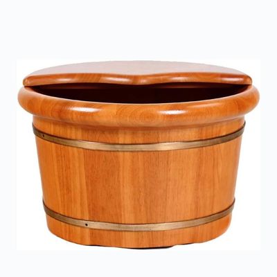 UNbit Foot Tub Foot Bath Bucket Foot Bath Wooden Bucket Wooden Foot Basin Tub Bucket for Spa, Sauna, and Foot Soak - Relaxing Foot Bath Tub with Massage for Home Spa Experience WEWYQSJXBXF-31119