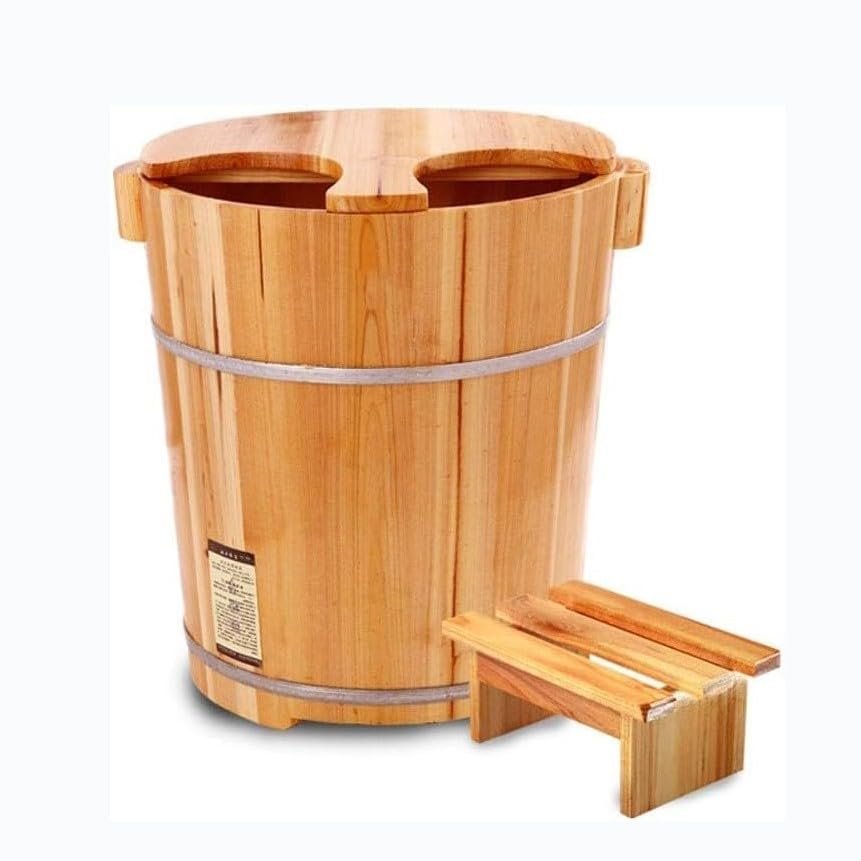 Foot Tub Foot Bath Bucket foot bath wooden bucket Wooden Foot Bath Bucket, Foot Tub for Soaking Feet, Wooden Bucket for Pedicure, Foot Bath Whirlpool, Foot Bath Bucket, Foot Basin for Adults WEWYQSJXB