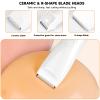 Bikini Trimmer for Women Electric Razor: R-Angle Design No Nicks and Irritation, Waterproof Body Shaver Groomer Kit for Women Pubic Hair, Best Lady Hair Remover for Legs and Armpits Area (White) view 2