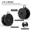 2 in 1 Silicone Brush, BEAUTAIL Body Shower Scrubber and Scalp Hair Massager Shampoo Brush, Deeply Cleanse Skin, Dandruff Removal and Hair Growth, Gentle for Women Men Sensitive Skin, 1 Pack (Black) view 2