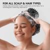 2 in 1 Silicone Brush, BEAUTAIL Body Shower Scrubber and Scalp Hair Massager Shampoo Brush, Deeply Cleanse Skin, Dandruff Removal and Hair Growth, Gentle for Women Men Sensitive Skin, 1 Pack (Black) view 4