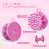 2 in 1 Silicone Brush, BEAUTAIL Body Shower Scrubber and Scalp Hair Massager Shampoo Brush, Deeply Cleanse Skin, Dandruff Removal and Hair Growth, Gentle for Women Men Sensitive Skin, 1 Pack (Lilac) view 2