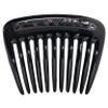 Camila Paris CP3771 French Hair Side Comb Small Rounded Black and Pink, French Twist Hair Combs, Strong Hold Hair Clips for Women Bun Chignon, Styling Girls Hair Accessories Made in France view 1