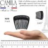 Camila Paris CP3771 French Hair Side Comb Small Rounded Black and Pink, French Twist Hair Combs, Strong Hold Hair Clips for Women Bun Chignon, Styling Girls Hair Accessories Made in France view 3