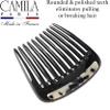Camila Paris CP3768 French Hair Side Comb Small Rounded Black and White Tokyo, French Twist Hair Combs, Strong Hold Hair Clips for Women Bun Chignon, Styling Girls Hair Accessories Made in France view 2