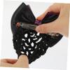 FAVOMOTO 4pcs Professional Bow Bun Hair Net Decorative Bowknot Elegant Hair Cover for Stewardess and Bank for Formal and Casual Occasions view 3