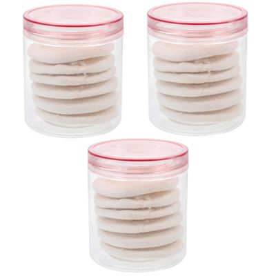 balacoo 3pcs Comfortable Loofah Makeup Removal Pads for Exfoliating Suitable for All Skin Types Face Cleaner Moisturizing Travel-friendly Design