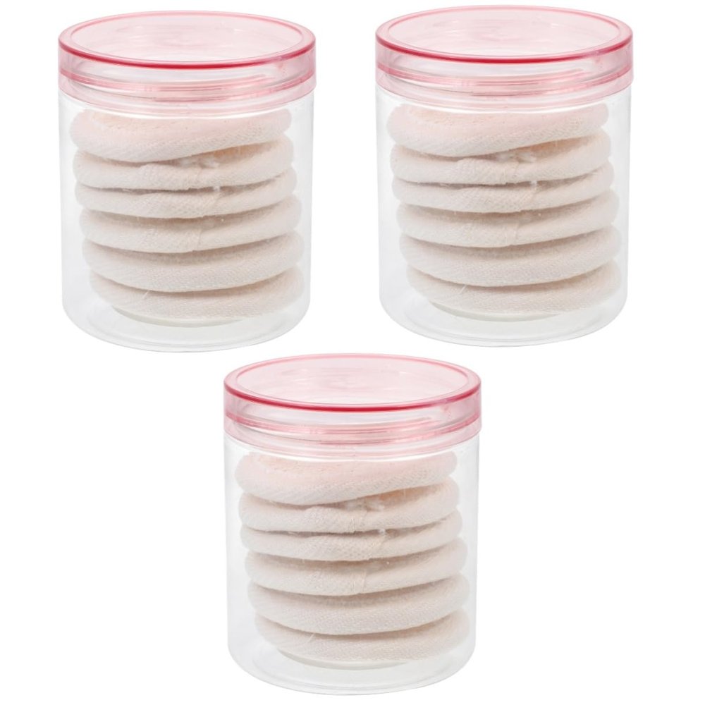 balacoo 3pcs Comfortable Loofah Makeup Removal Pads for Exfoliating Suitable for All Skin Types Face Cleaner Moisturizing Travel-friendly Design