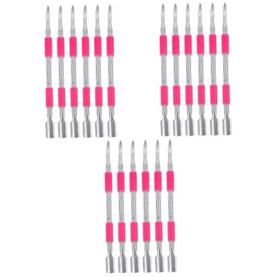 balacoo 18pcs Dual Sided Cuticle Pusher Nail Tools for Fingernail and Toenail Care Comfortable Grip for Home and Salon Use