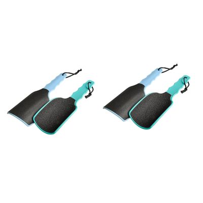 balacoo 4pcs Double-Sided Foot Files Dead Skin Exfoliator Tool for Smooth Feet Ergonomic Design Easy to Clean for Home and